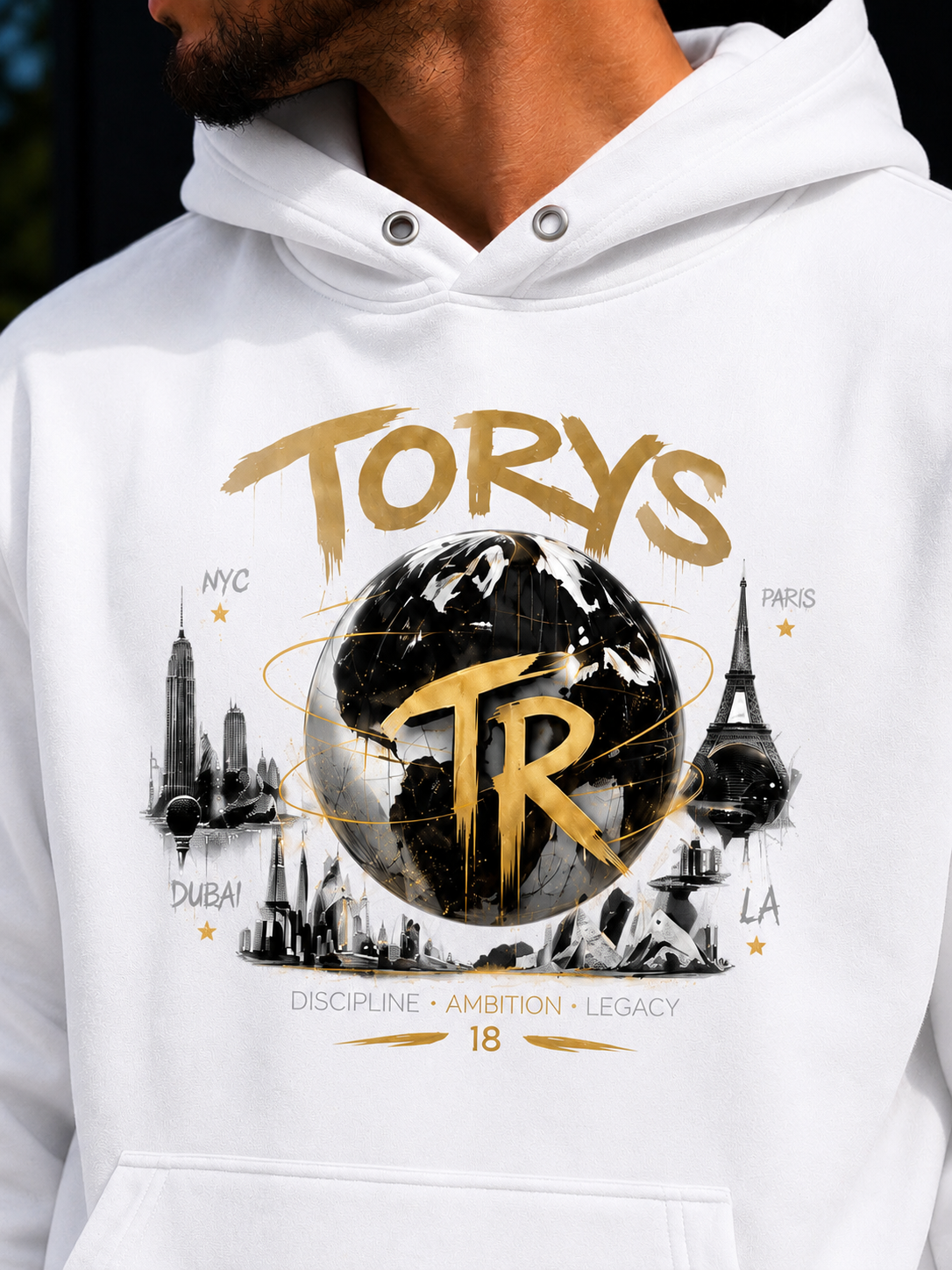 Hoodie Blanc TORYS World Gold