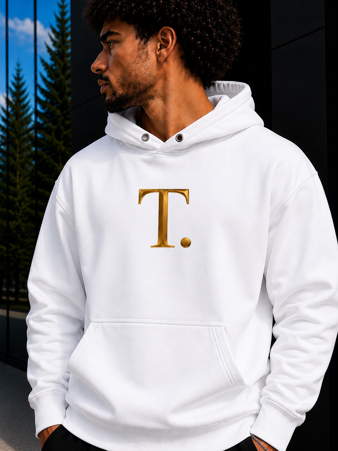 Hoodie Blanc TORYS T. Gold