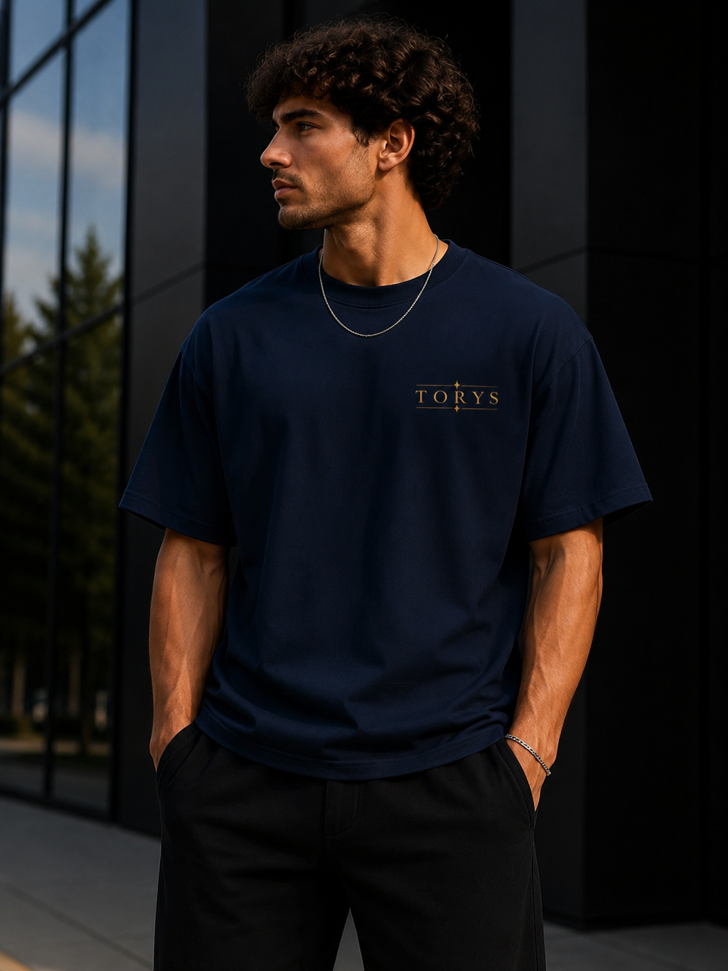 TORYS Compass Gold – T-shirt Premium Navy Blue