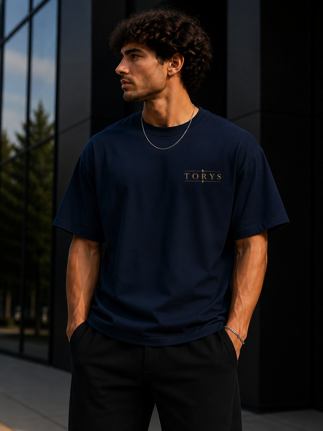 TORYS Compass Gold – T-shirt Premium Navy Blue
