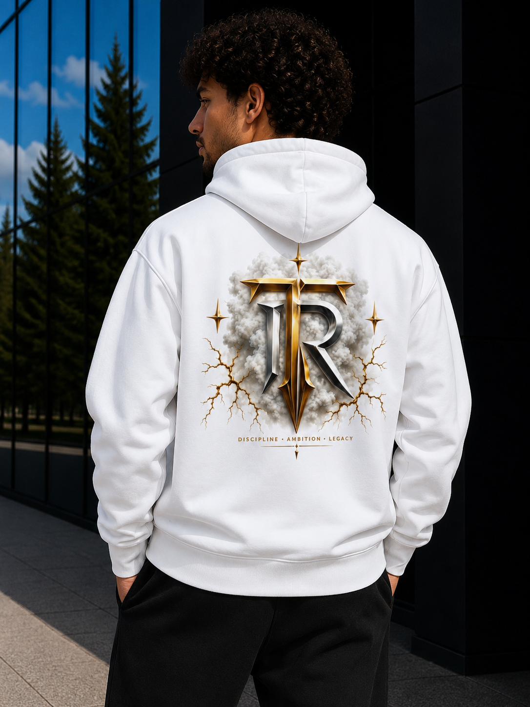Hoodie Blanc TORYS T. Gold