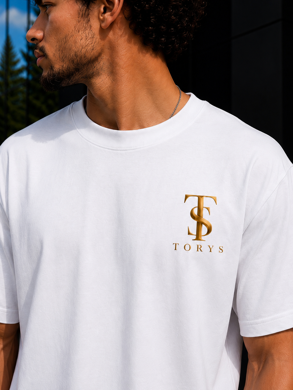 TORYS Signature Gold Edition – T-shirt Blanc Premium Streetwear