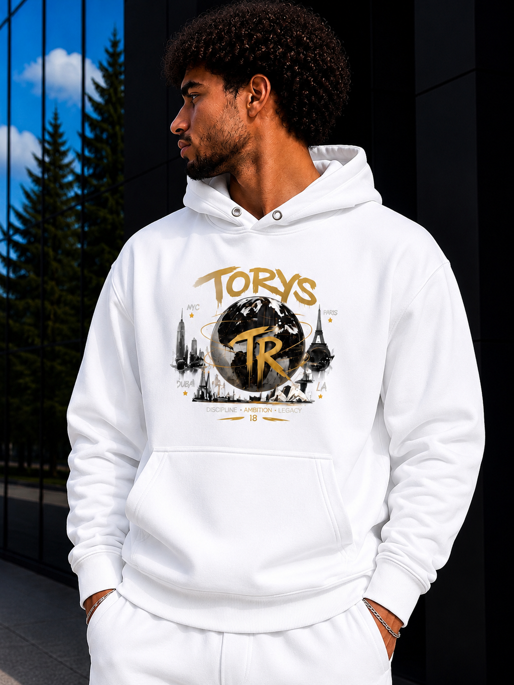 Hoodie Blanc TORYS World Gold