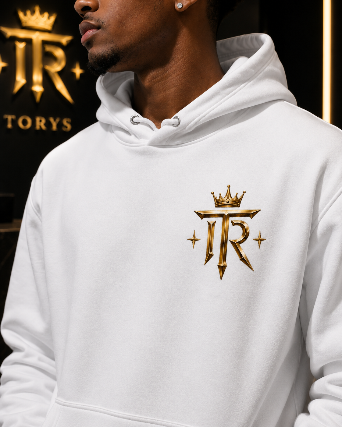 Hoodie Gold Edition Blanc